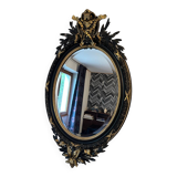 Old stucco frame mirror