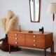 Vintage teak and zebrano chest of drawers: elegance of the 60s.