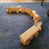 Old wooden train - beech toy