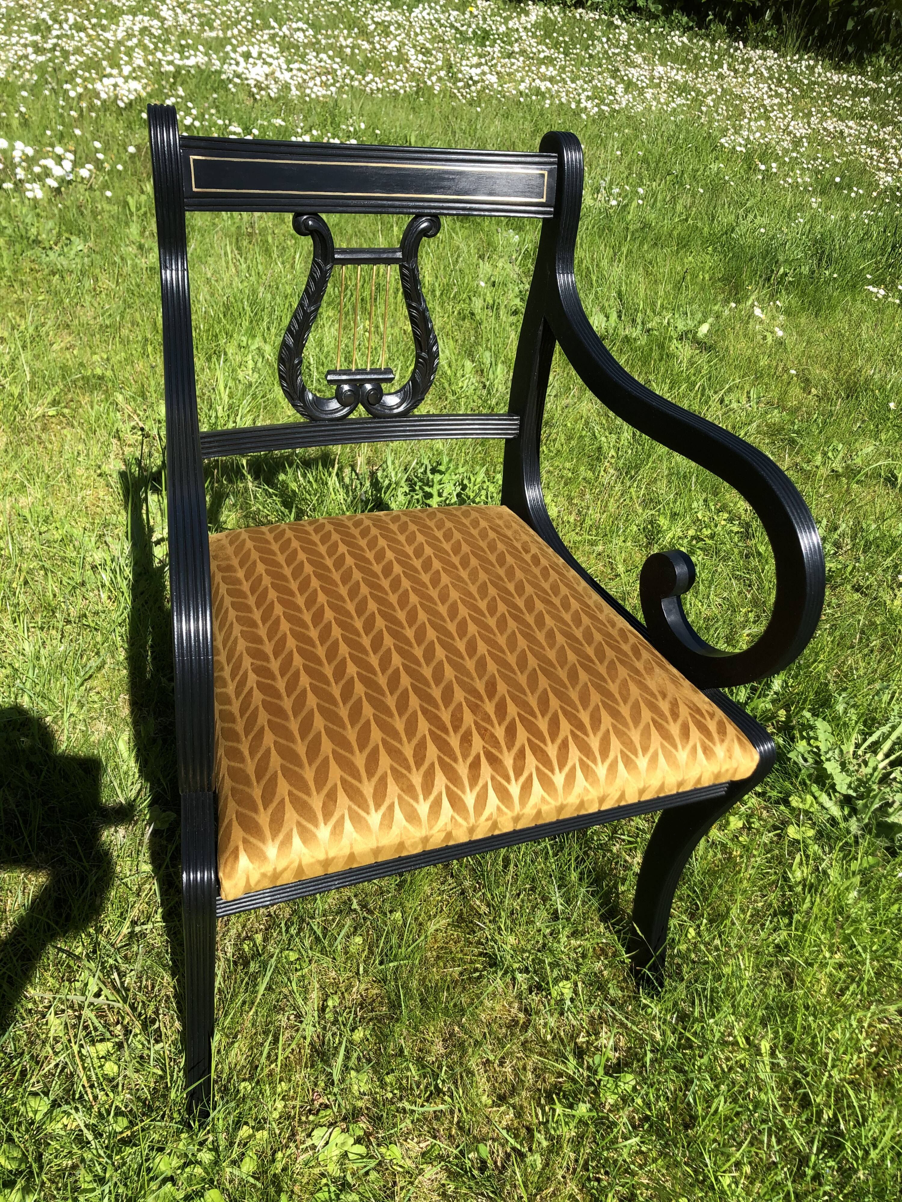 Old black desk chair