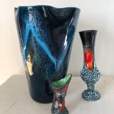 Vase Soliflore fat lava ceramic sea foam