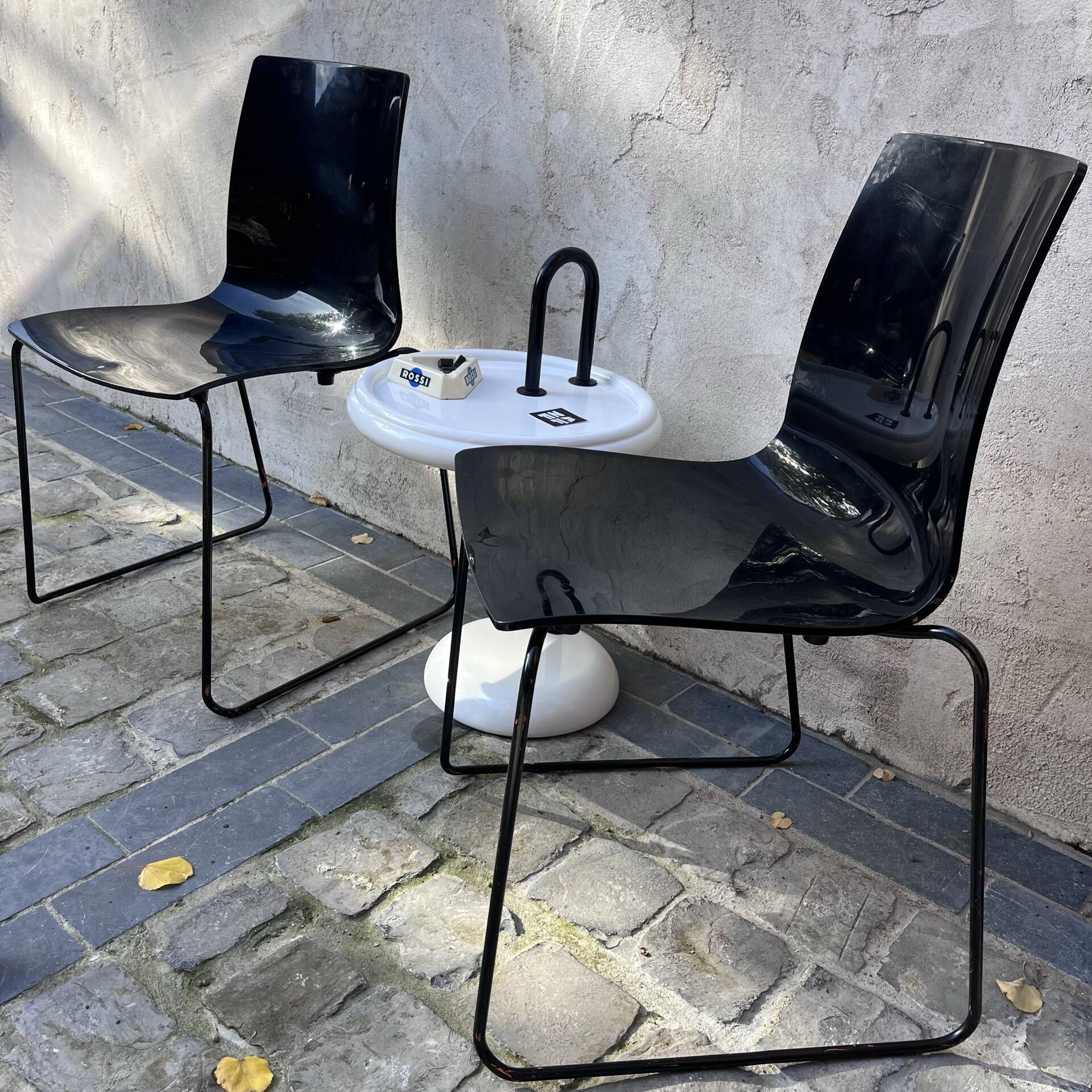 2 polycarbonate chairs 1980