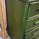 Chest of drawers vintage rattan