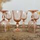 6 Rosaline liqueur glasses Arcoroc France
