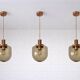 Suspension en verre soufflé fumé1970