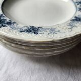 Deep plates x 6 from the French manufacturer Sarreguemines, Aïda collection. Old and rare