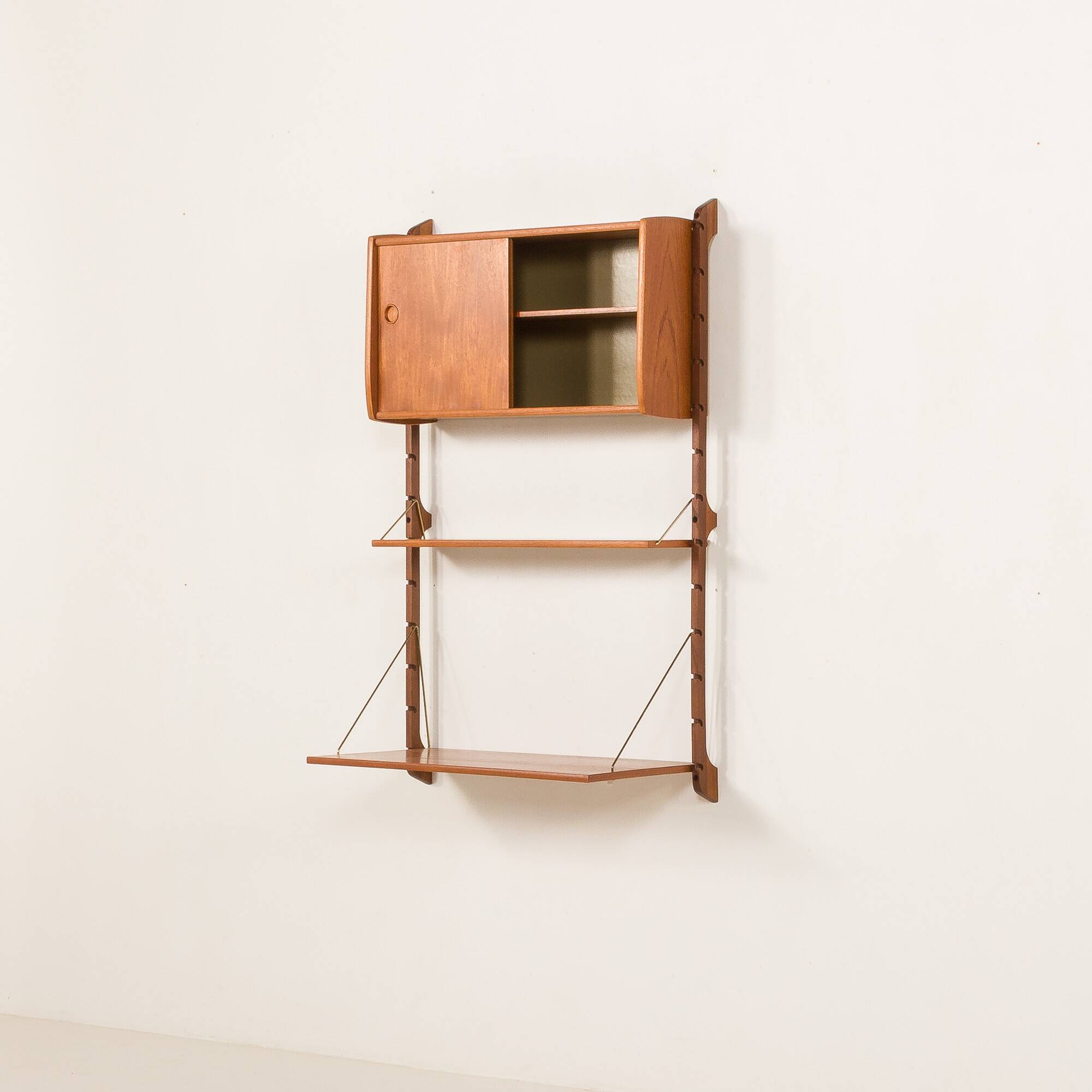 Scandinavian home office teak wall unit model Ergo by John Texmon, Norway