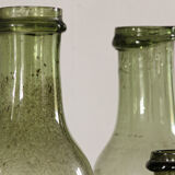 Set of 3 canning bottles in blown glass
