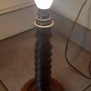 Lampe bois tourné art déco