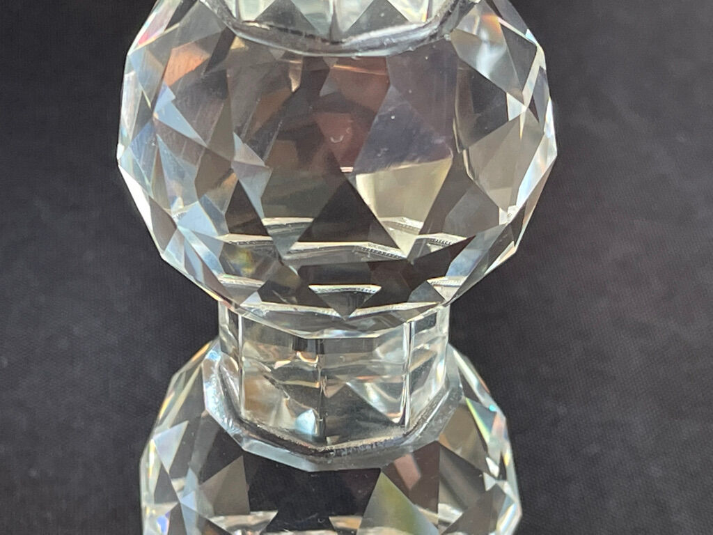 Candle holders - glass or cut crystal