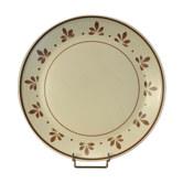 Plat rond faïence Salins décor Jurançon peint main vintage