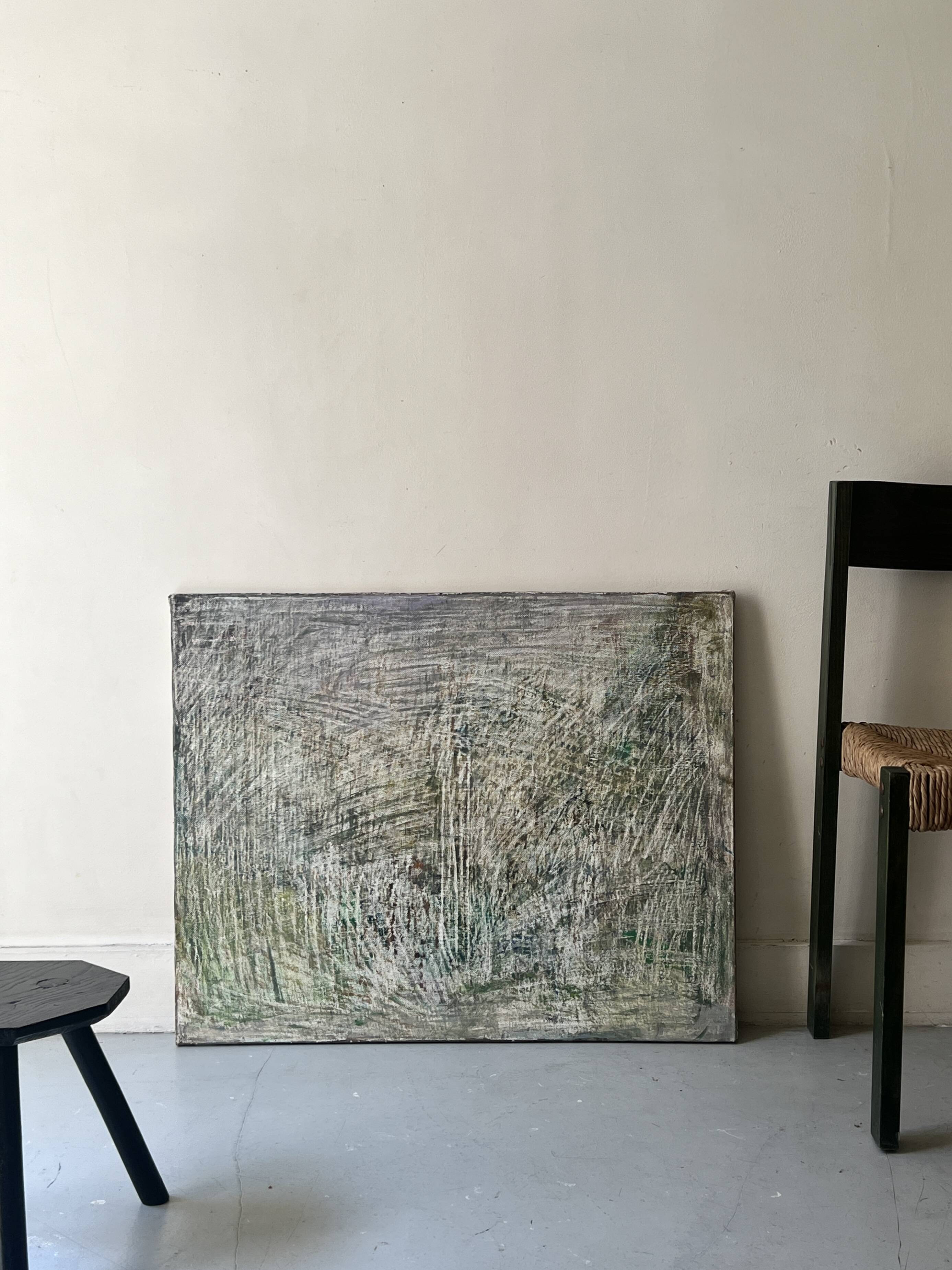Tableau contemporain, toile abstraite sur châssis, technique mixte