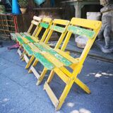 4 folding chairs of guinguette