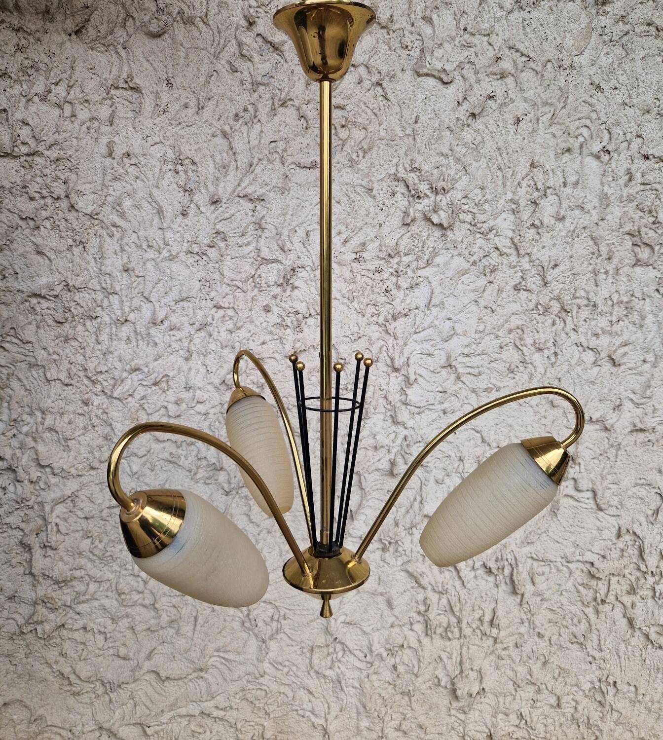 1950s chandelier from the Lunel house in France