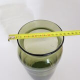 Blown and bubbled glass vase