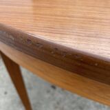 Scandinavian extendable round table in teak dia 116cm an60