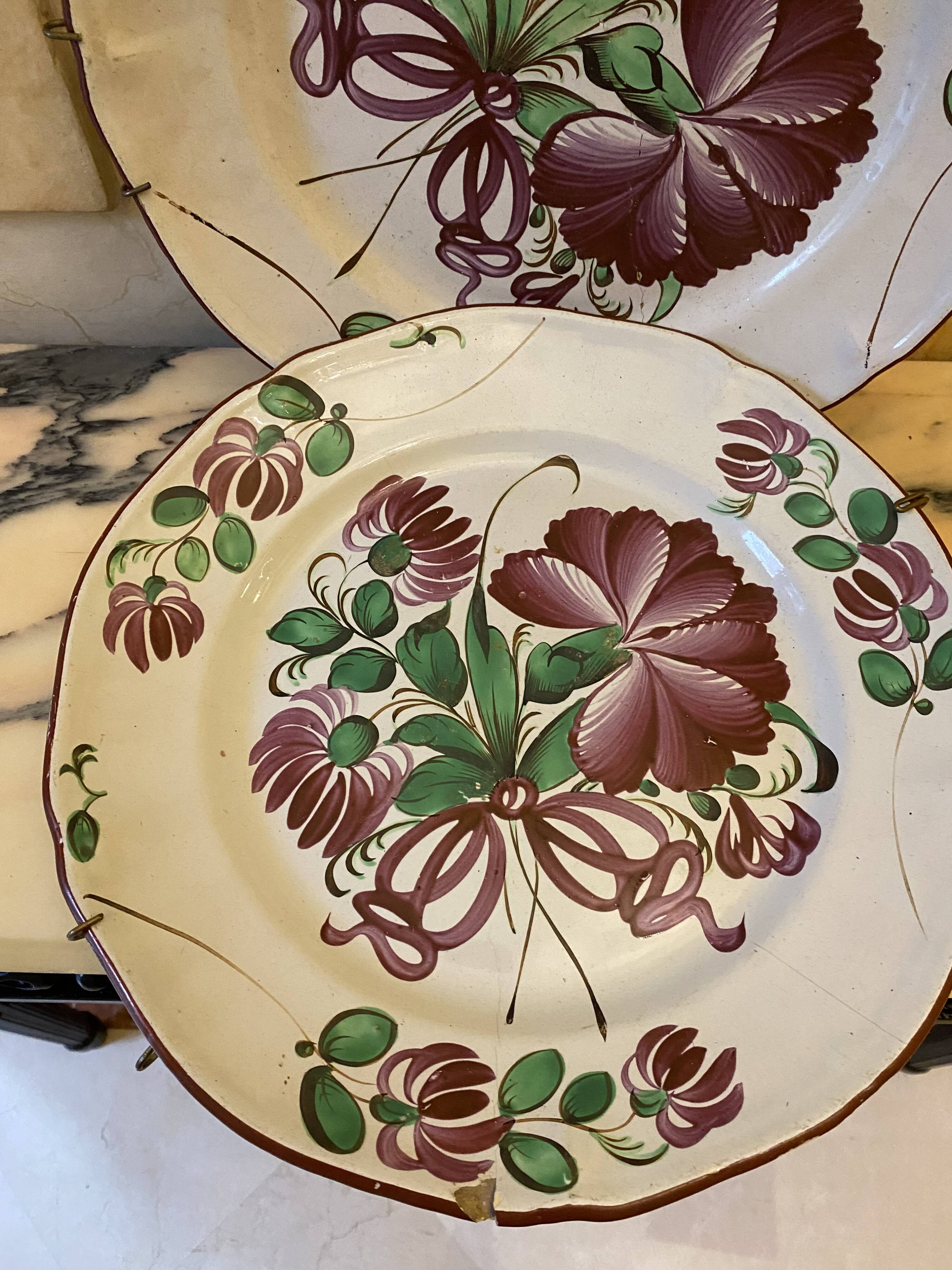 Pair of earthenware dishes