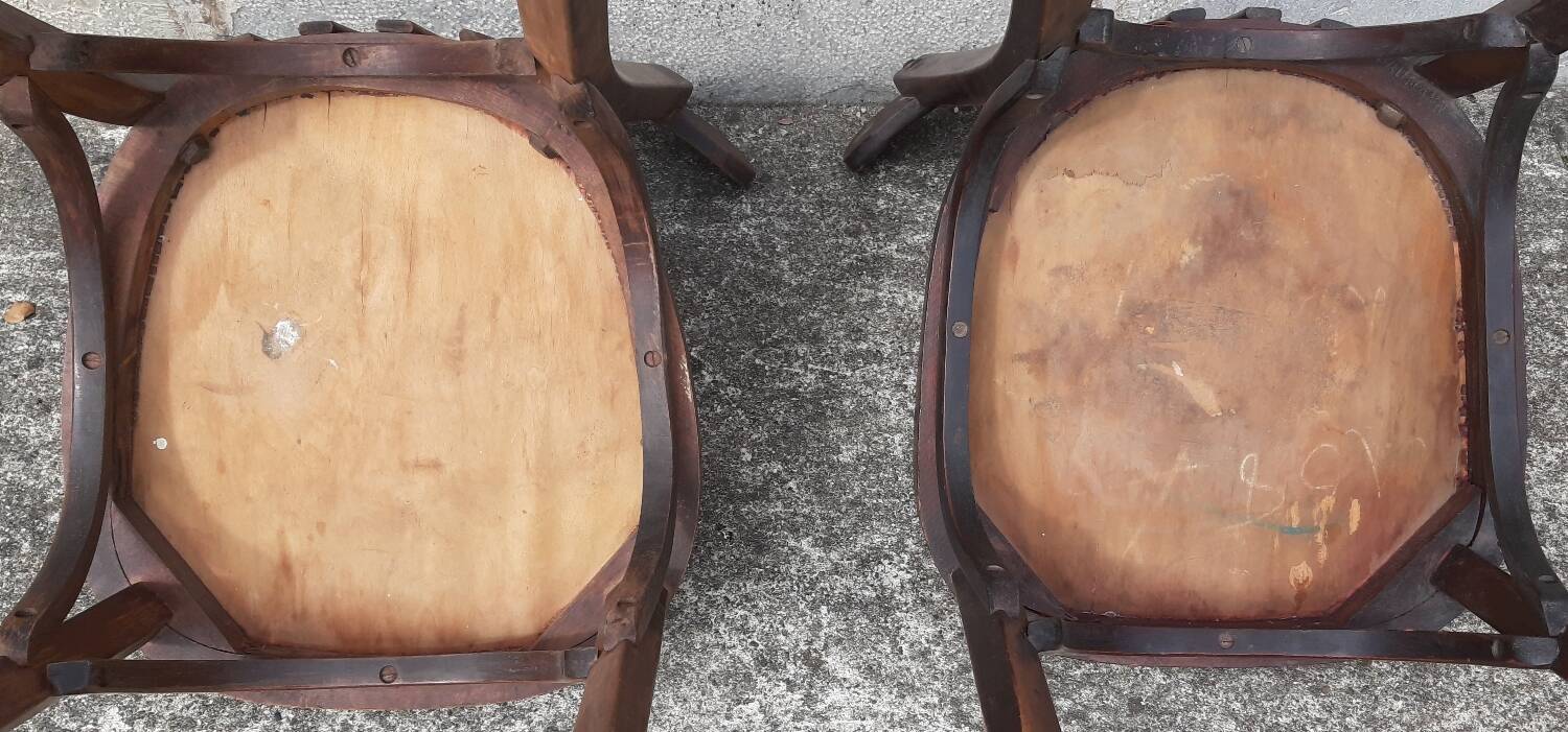 Baumann bistro chairs, 1950s. (Set of 2)