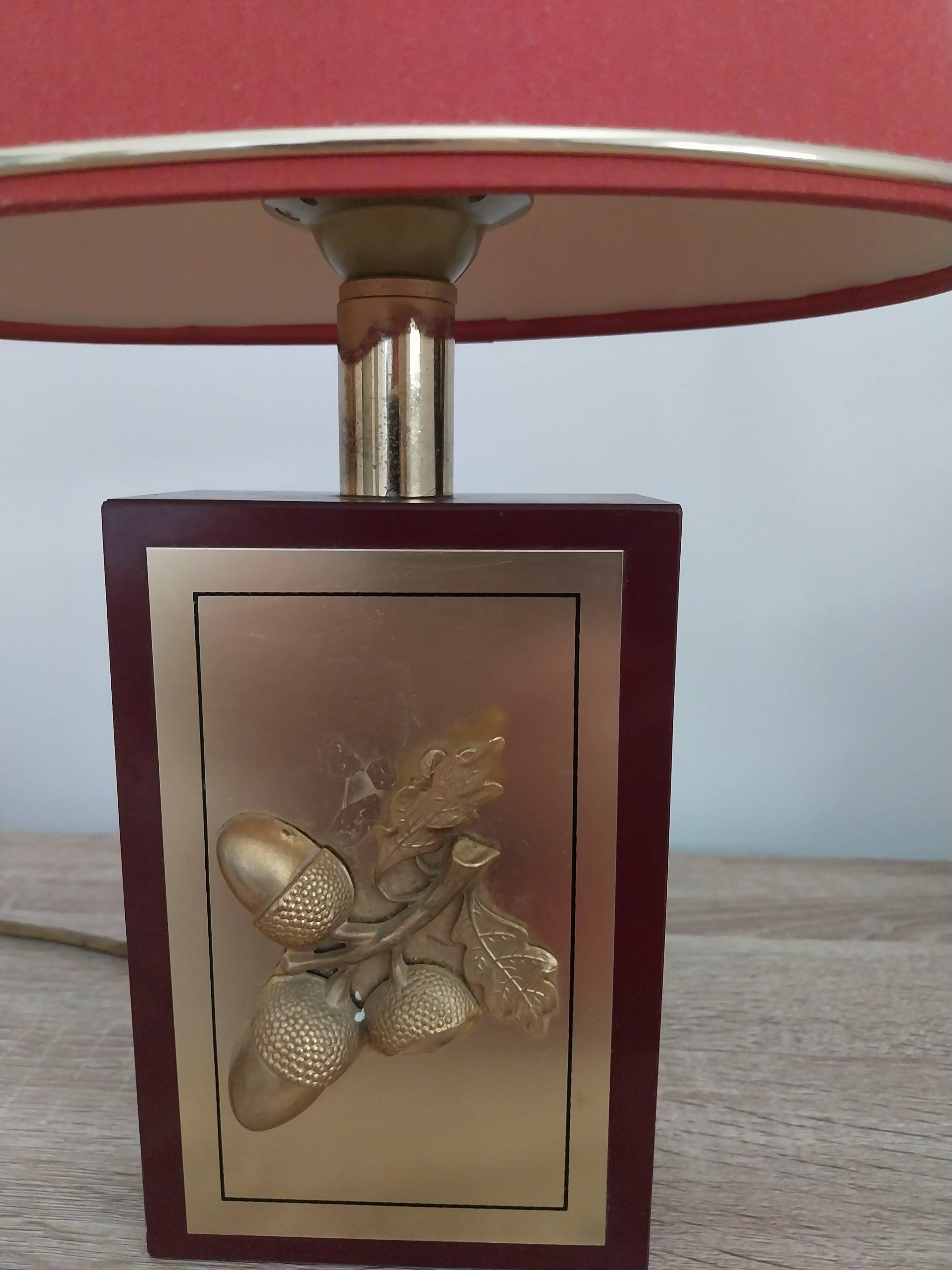 Vintage lamp le dauphin with acorn decoration from the 1970s/80s.