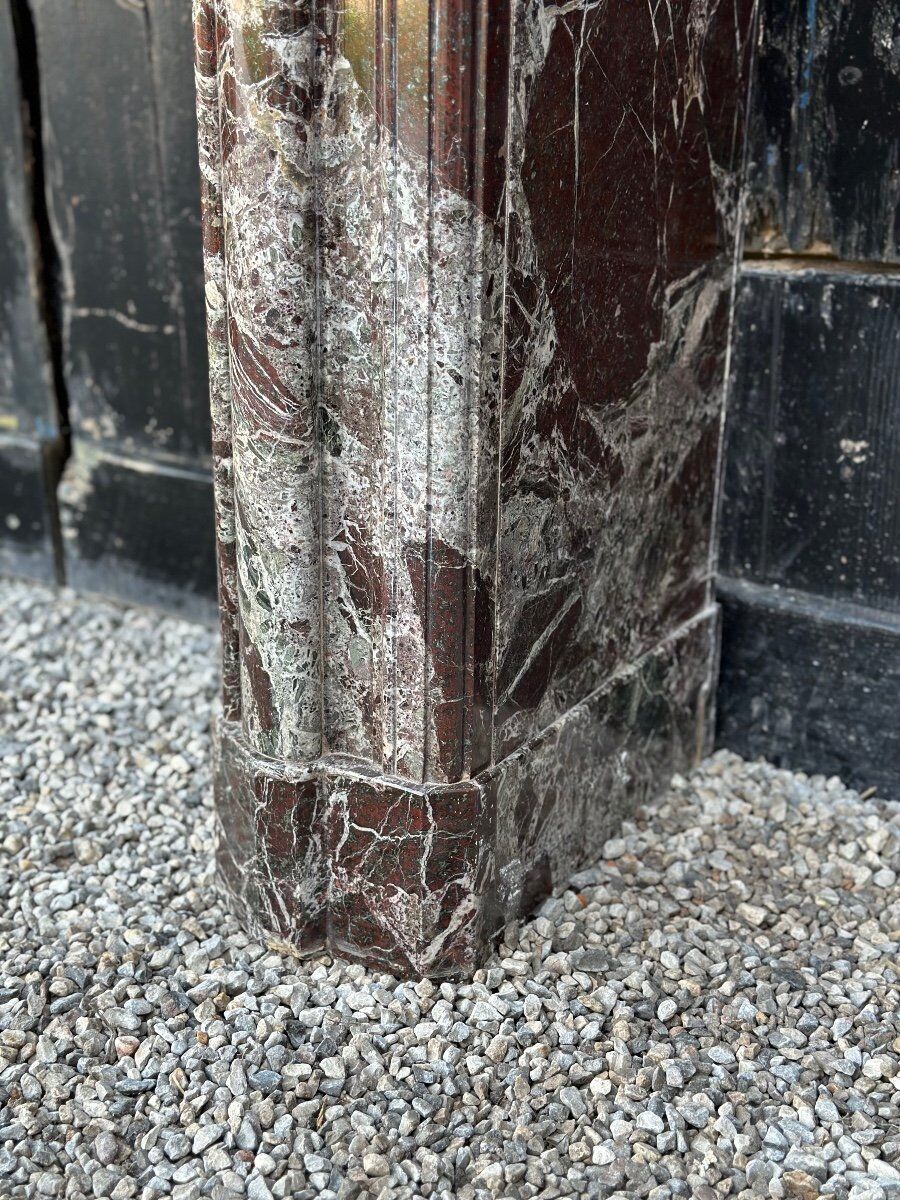 Louis XIV style fireplace in Levanto marble circa 1880