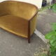 Art Deco 2-seater sofa in solid walnut