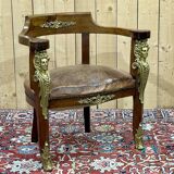 Regency style desk and armchair from the Napoleon III period - late 19th century
