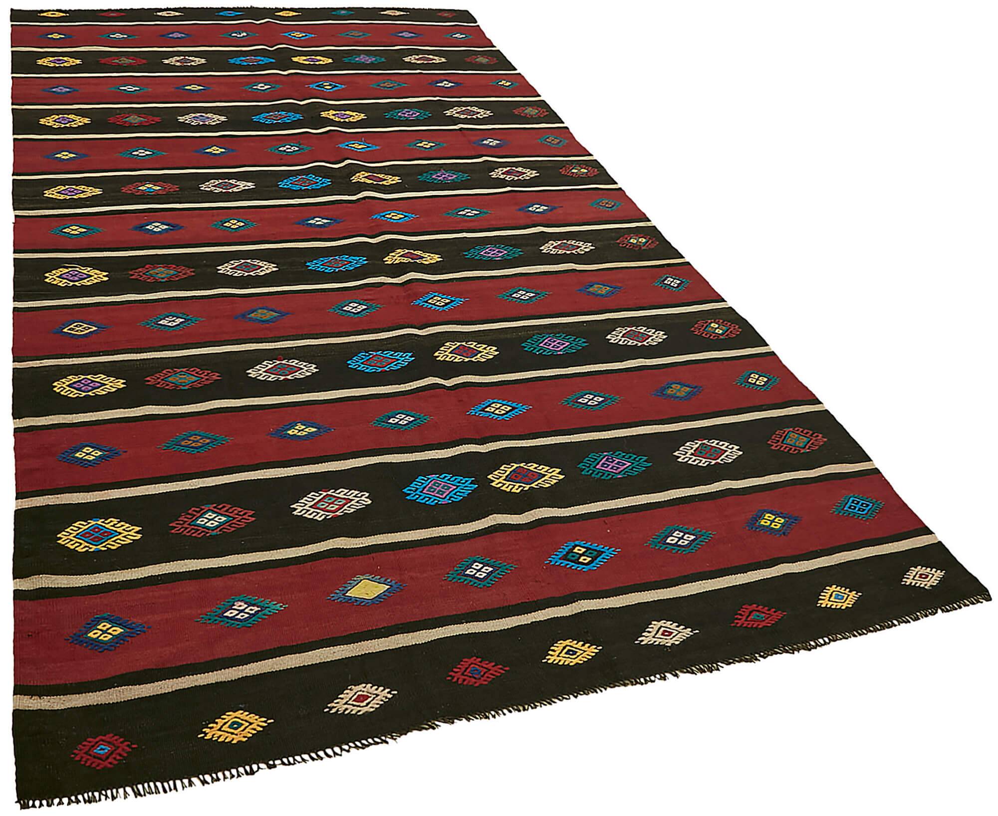 Turkish Handmade Vintage Anatolian Kilim 170 cm x 320 cm