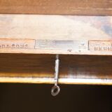 Rare oak partner's desk by Howard & Sons circa 1880 with leather.