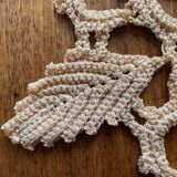 Crochet placemat, vintage, beige