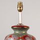 Pair Of XL Vintage Hand-Painted Chinese Floral Pottery Lamps