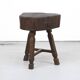 Table de ferme rustique antique en chêne Wabi Sabi ou table d'appoint