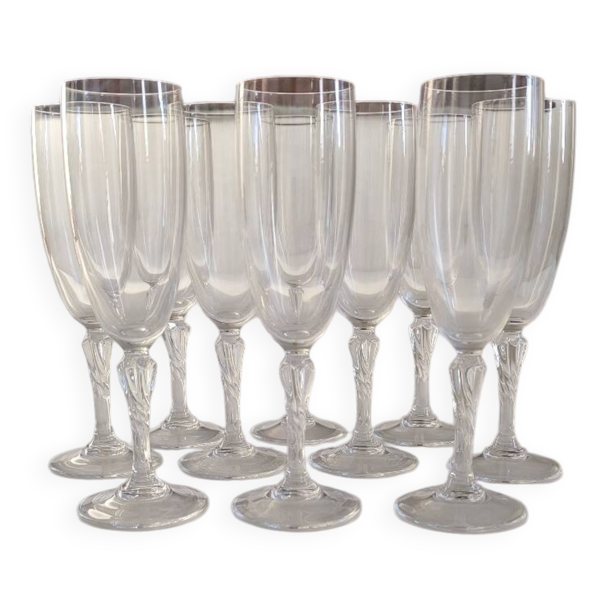 Set de 10 flûtes à champagne