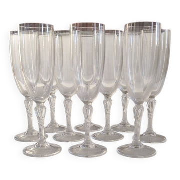 Set de 10 flûtes à champagne