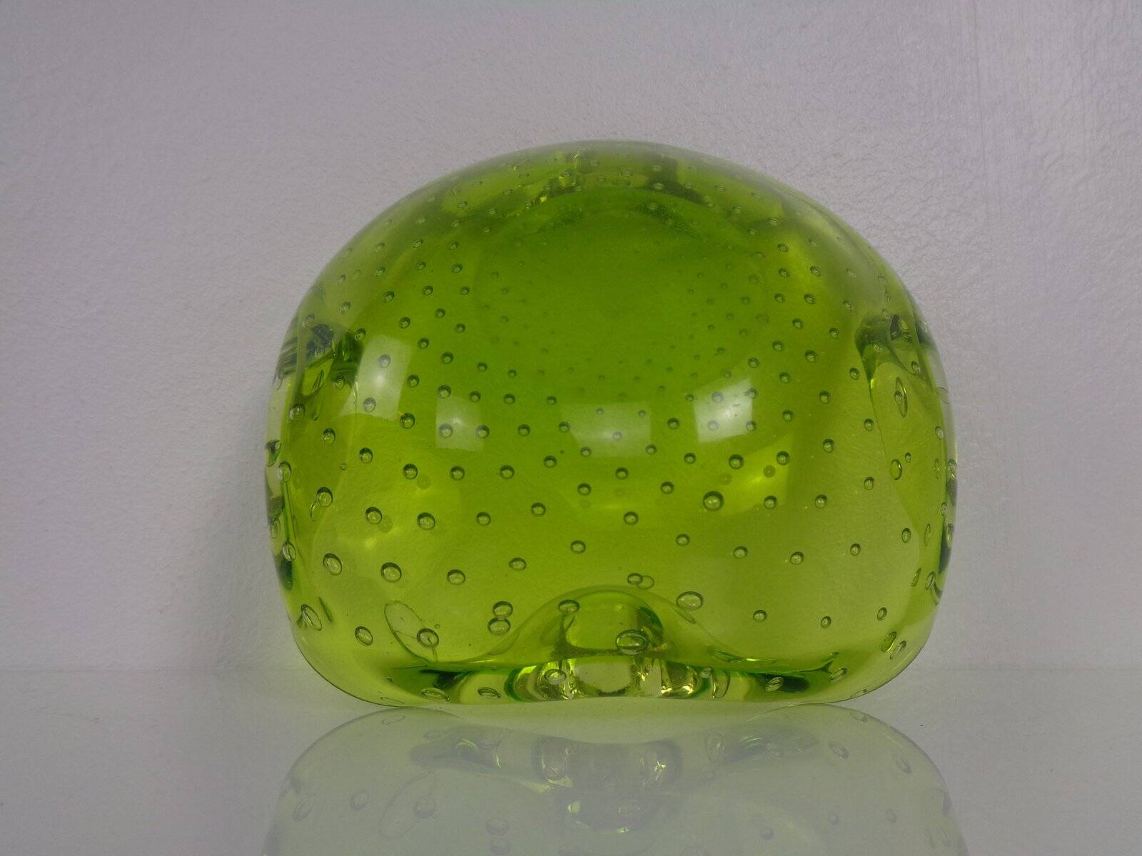 Green Sommerso Murano Glass Ashtray, Italy, 1960s