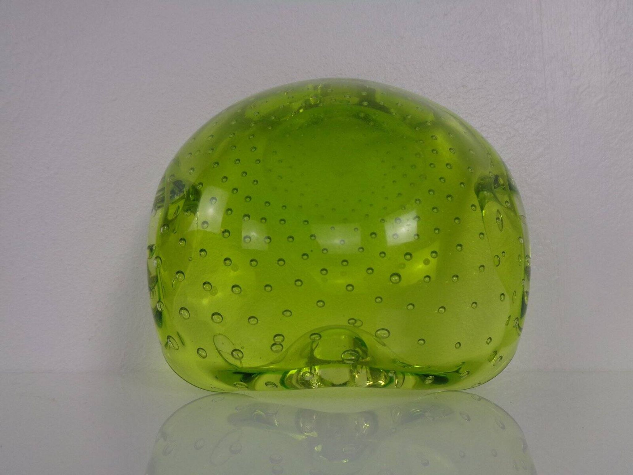 Green Sommerso Murano Glass Ashtray, Italy, 1960s