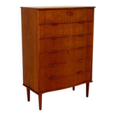 Commode "tallboy" en teck, Danemark, 1950