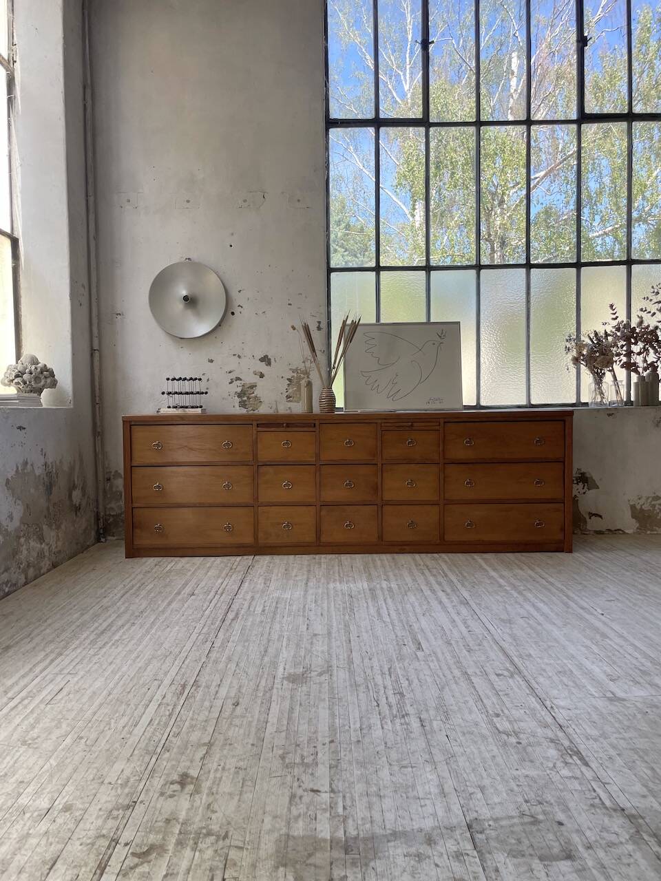 XXL golden oak craft furniture from the 50s