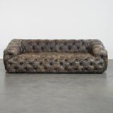 Chesterfield cowhide sofa