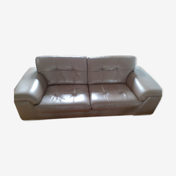 3-seater leather sofa - Italian