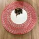 Vintage pink ceramic mirror