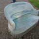 Blue toad bench