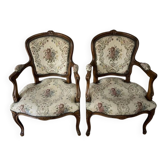 Pair of antique Louis XV armchairs