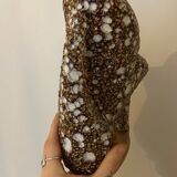Vintage Vallauris fat lava vase