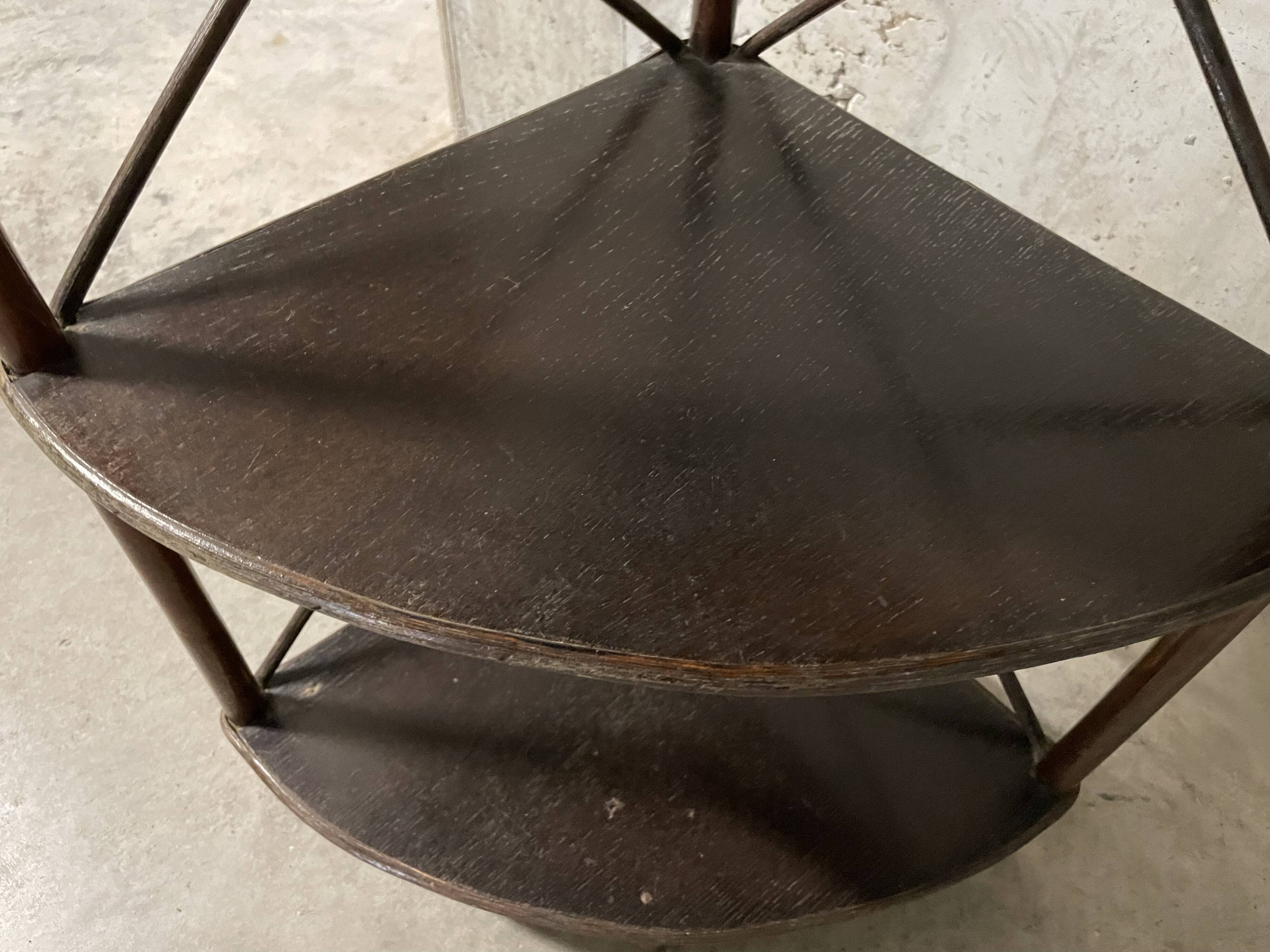 70s rattan corner cabinet