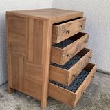 Art Deco chest of drawers Blond walnut 1930