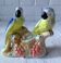 Statuette oiseaux porcelaine irisée  vintage kitsch