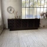 Brutalist sideboard attributed to De Coene, 1970s