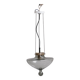 Smoked Glass and Brass RAAK Pendant Light (2 Available)