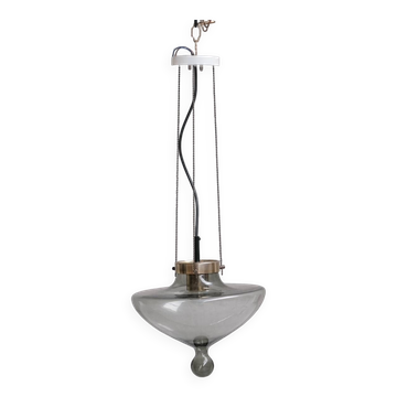 Suspension RAAK en verre fumé et laiton