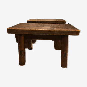 Chinese stools, solid oak